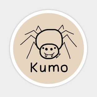 Kumo (Spider) Japanese design in black Magnet